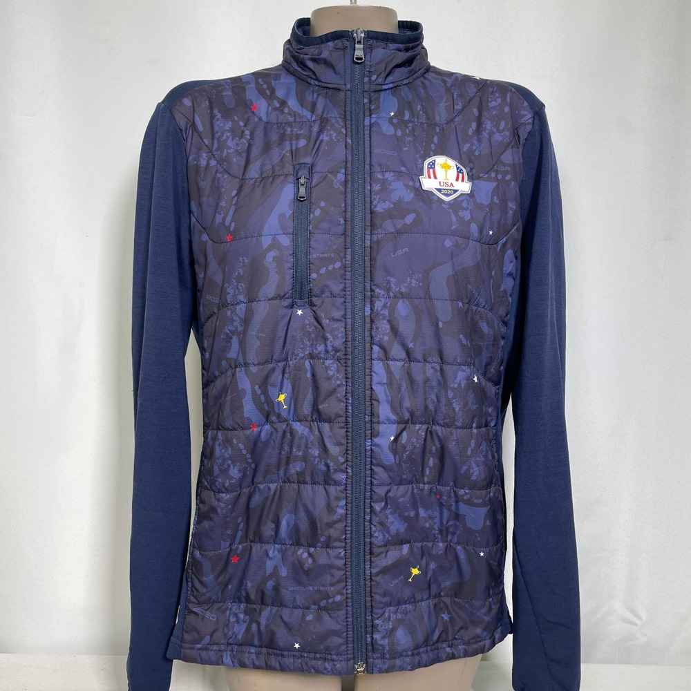 Team USA Ryder Cup 2020 RLX Ralph Lauren Navy Camo Golf Jacket Women's MEDIUM